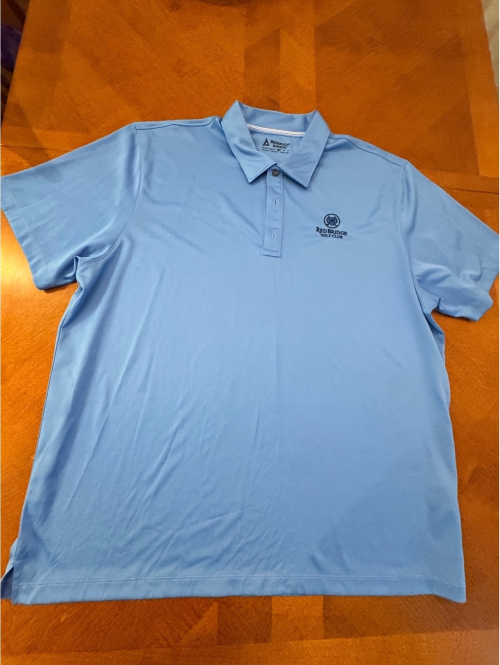 Bermuda Sands Red Bridge Golf Club Polo Shirt XXL Light Blue Polyester 612